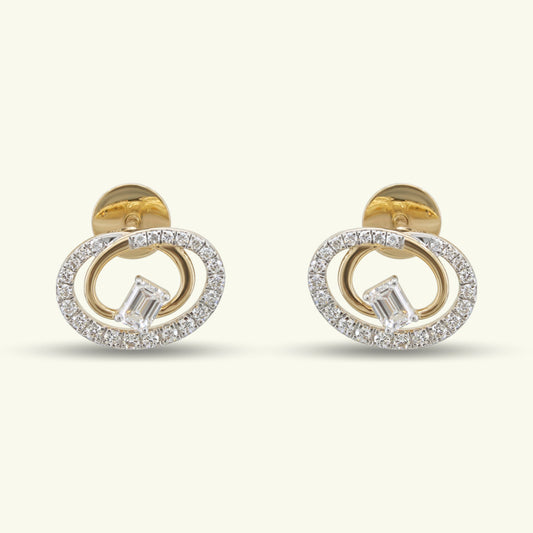 Virelle Form Diamond Earrings