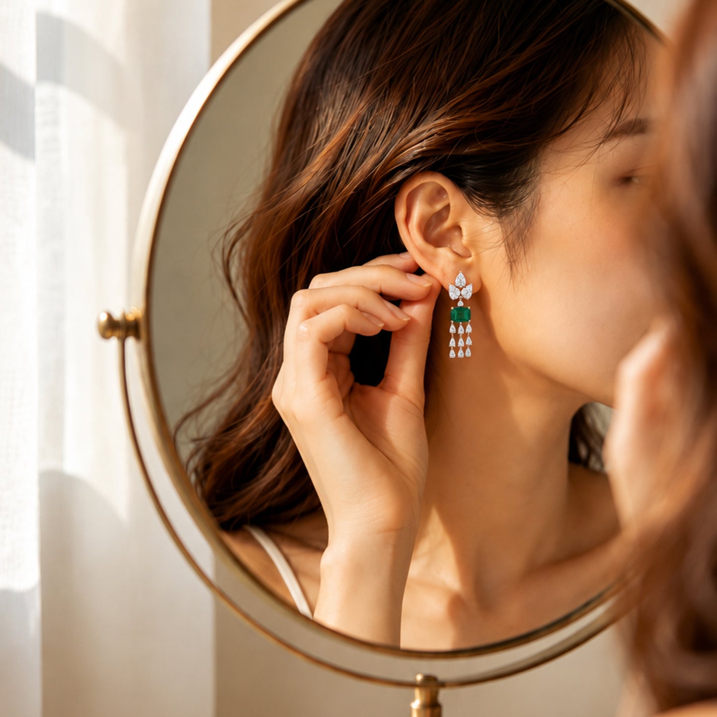 Kynrel Edge Diamond Earrings