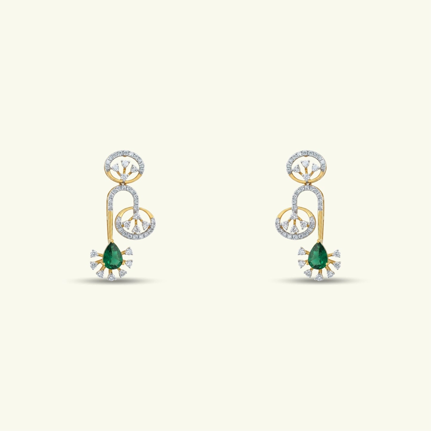 Zyrene Flow Diamond Earrings