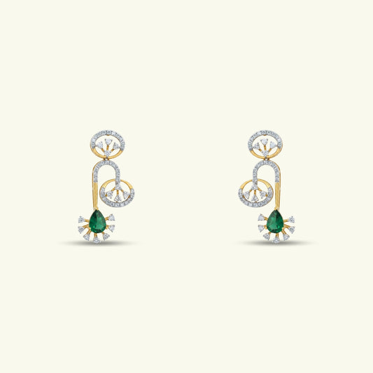 Zyrene Flow Diamond Earrings