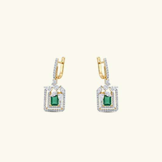 Zyvara Edge Diamond Earrings