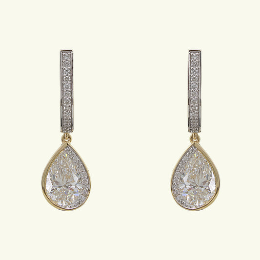 Avenel Drop Diamond Solitaire Earrings