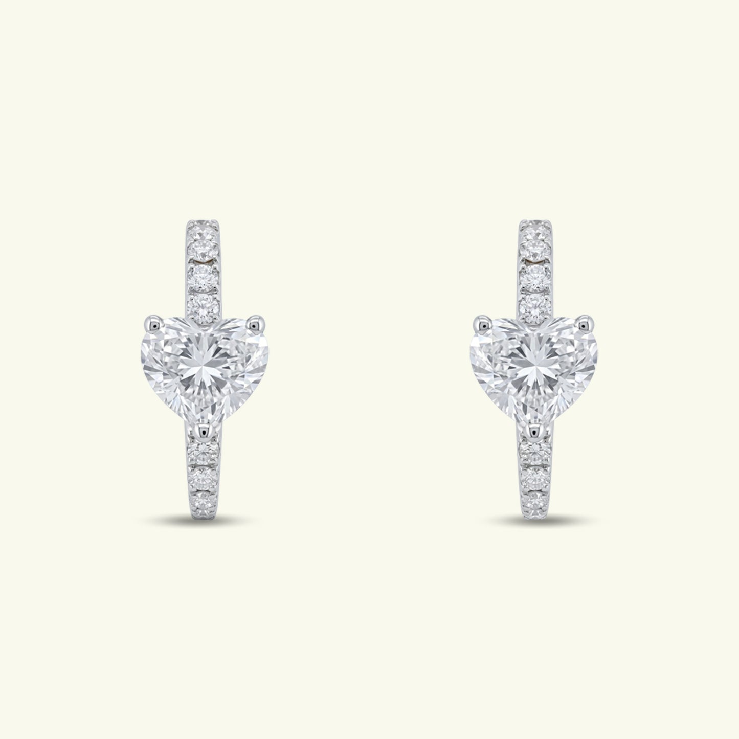  Lovira Heart Diamond Earrings 