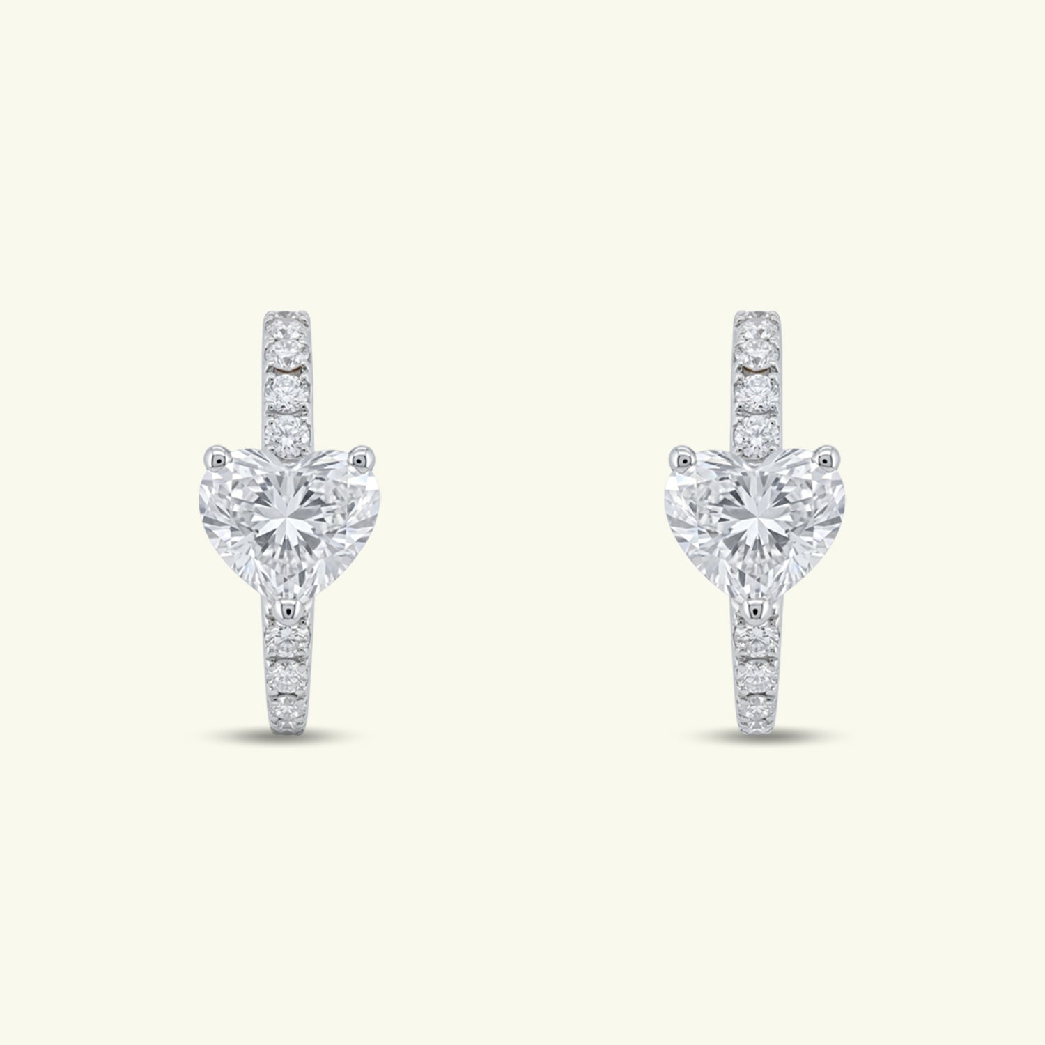  Lovira Heart Diamond Earrings 