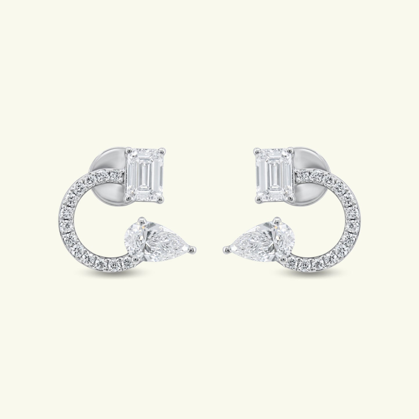  Thalira Drift Diamond Earrings 