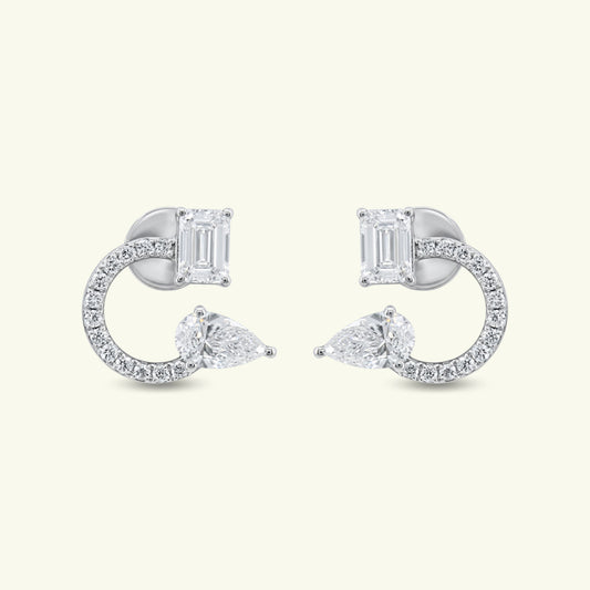  Thalira Drift Diamond Earrings 