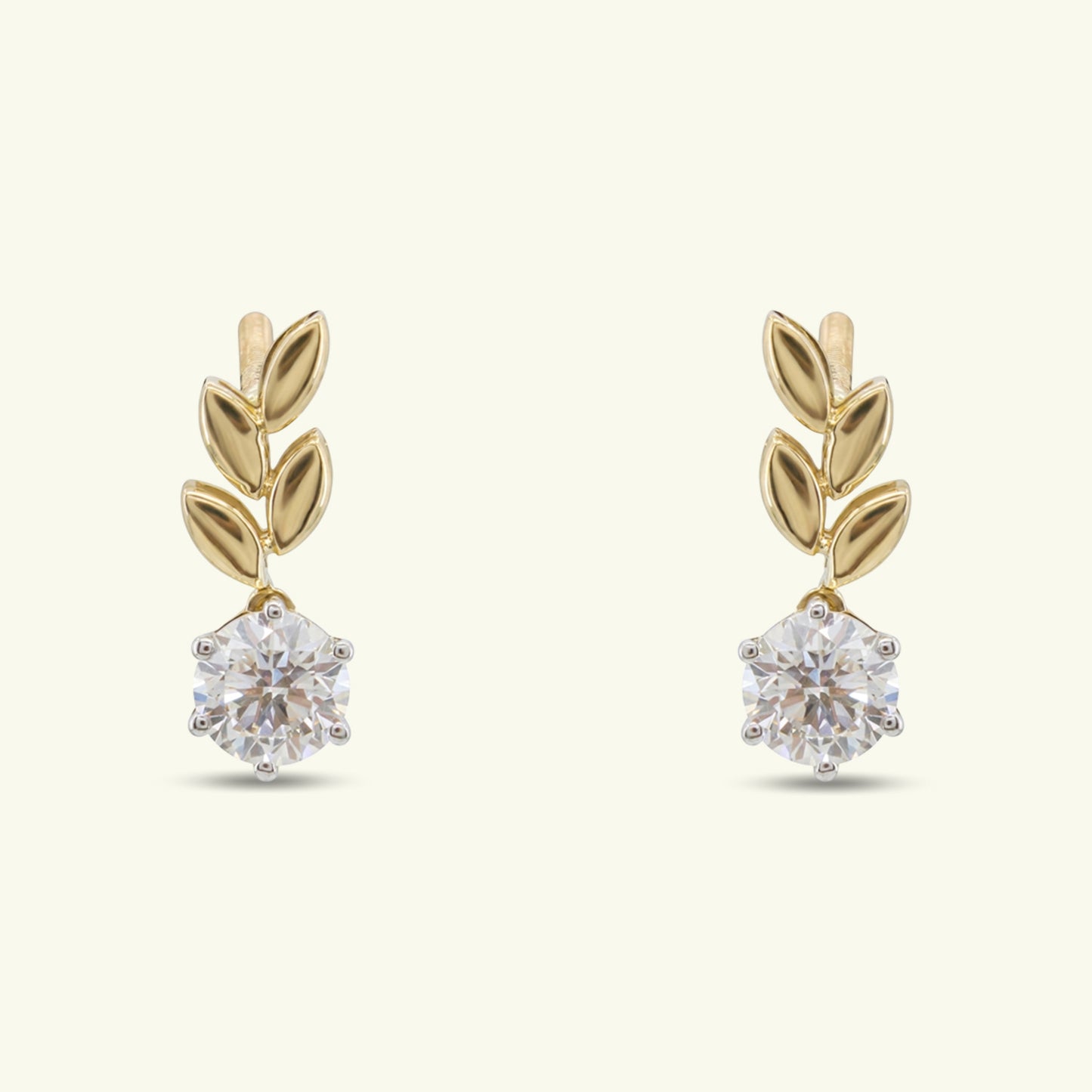  Elira Leaf Diamond Earrings 