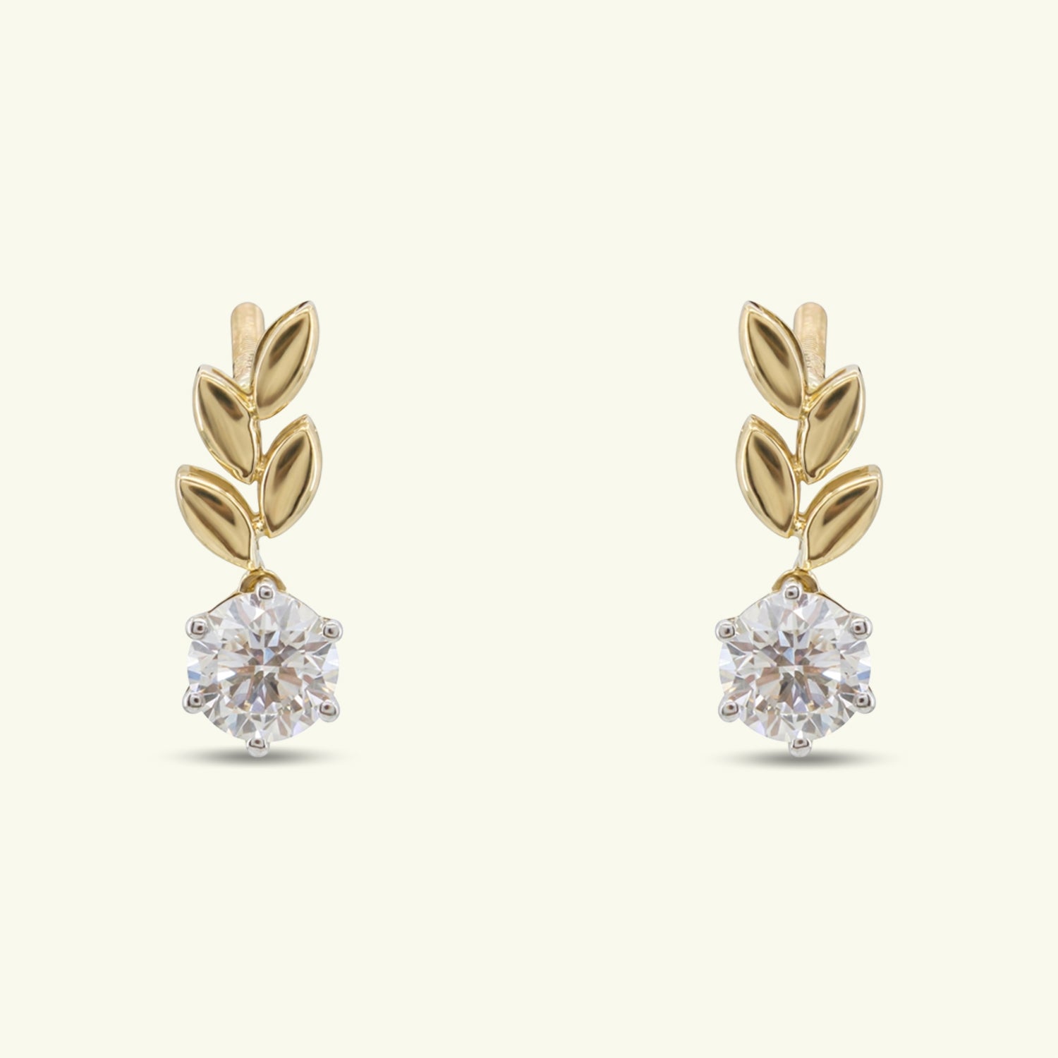  Elira Leaf Diamond Earrings 