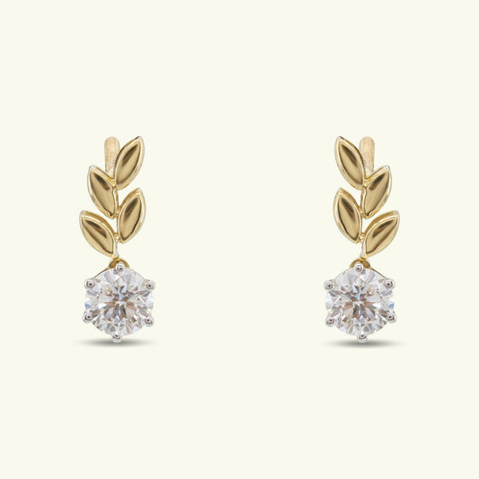  Elira Leaf Diamond Earrings 