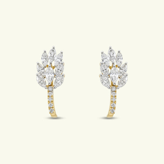  Sylith Leaf Diamond Earrings 