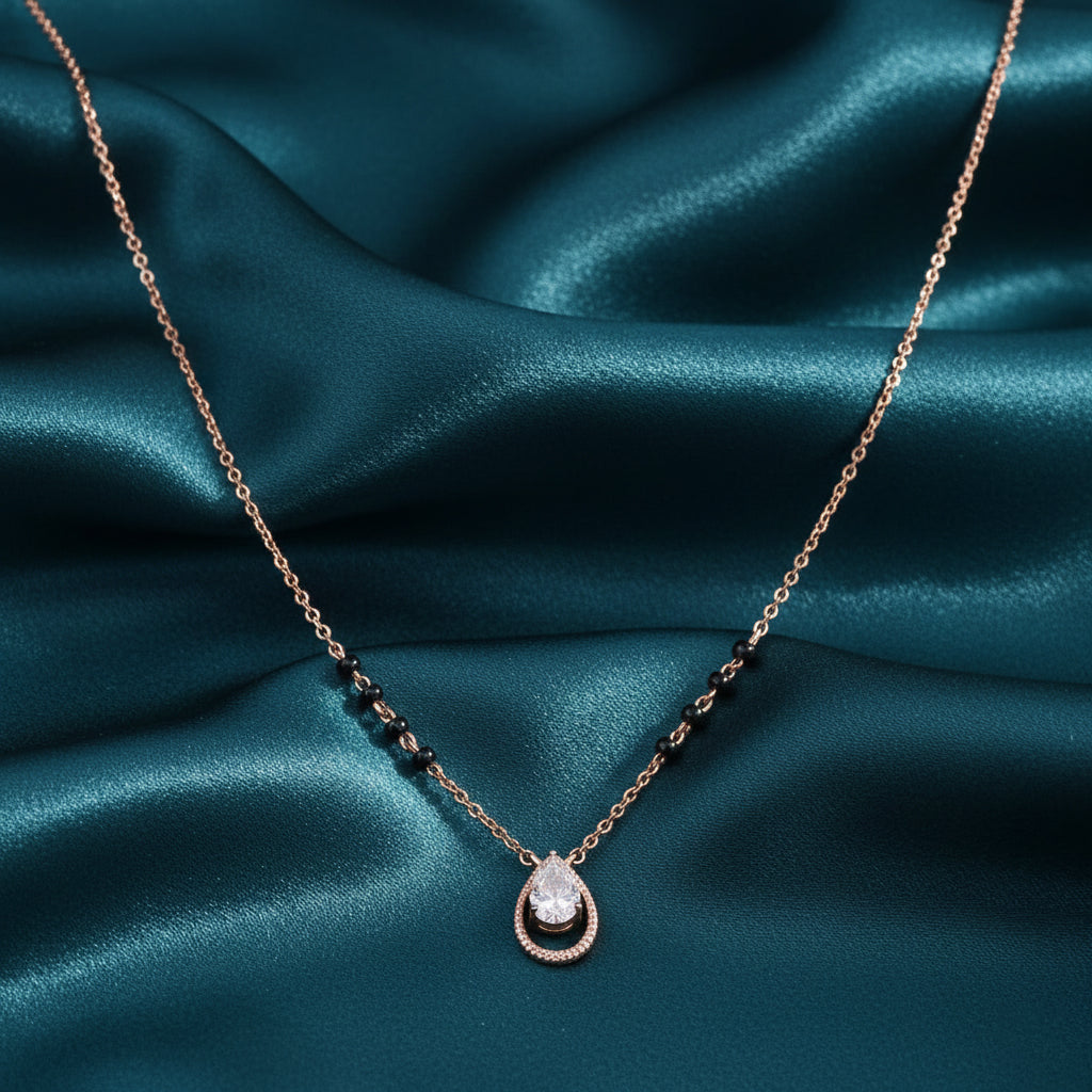 Sharvya Flame Diamond Mangalsutra