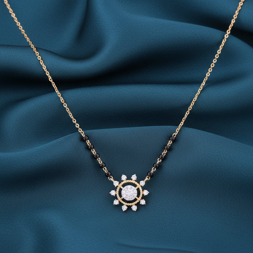 Vanya Halo Diamond Mangalsutra