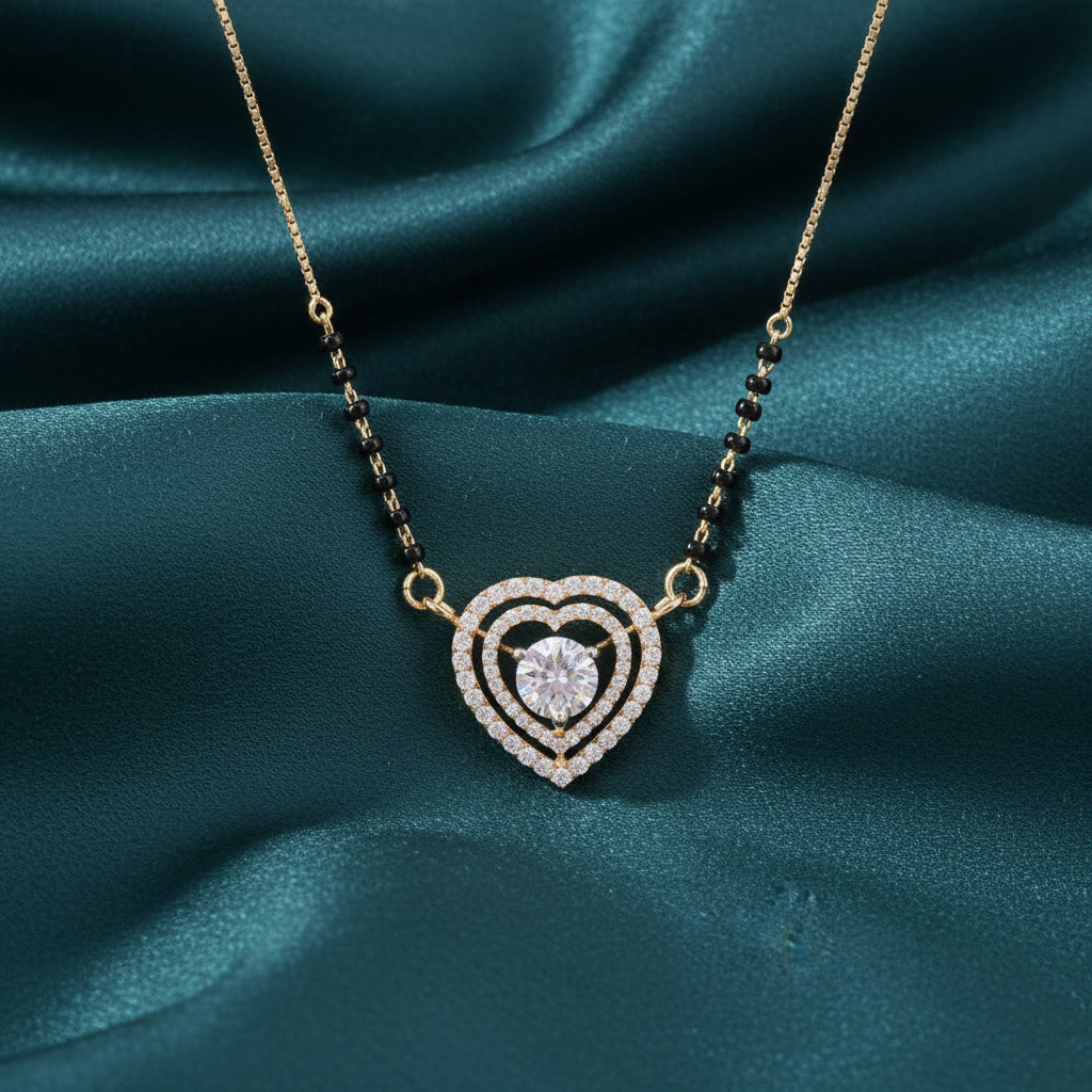 Talina Crest Diamond Mangalsutra