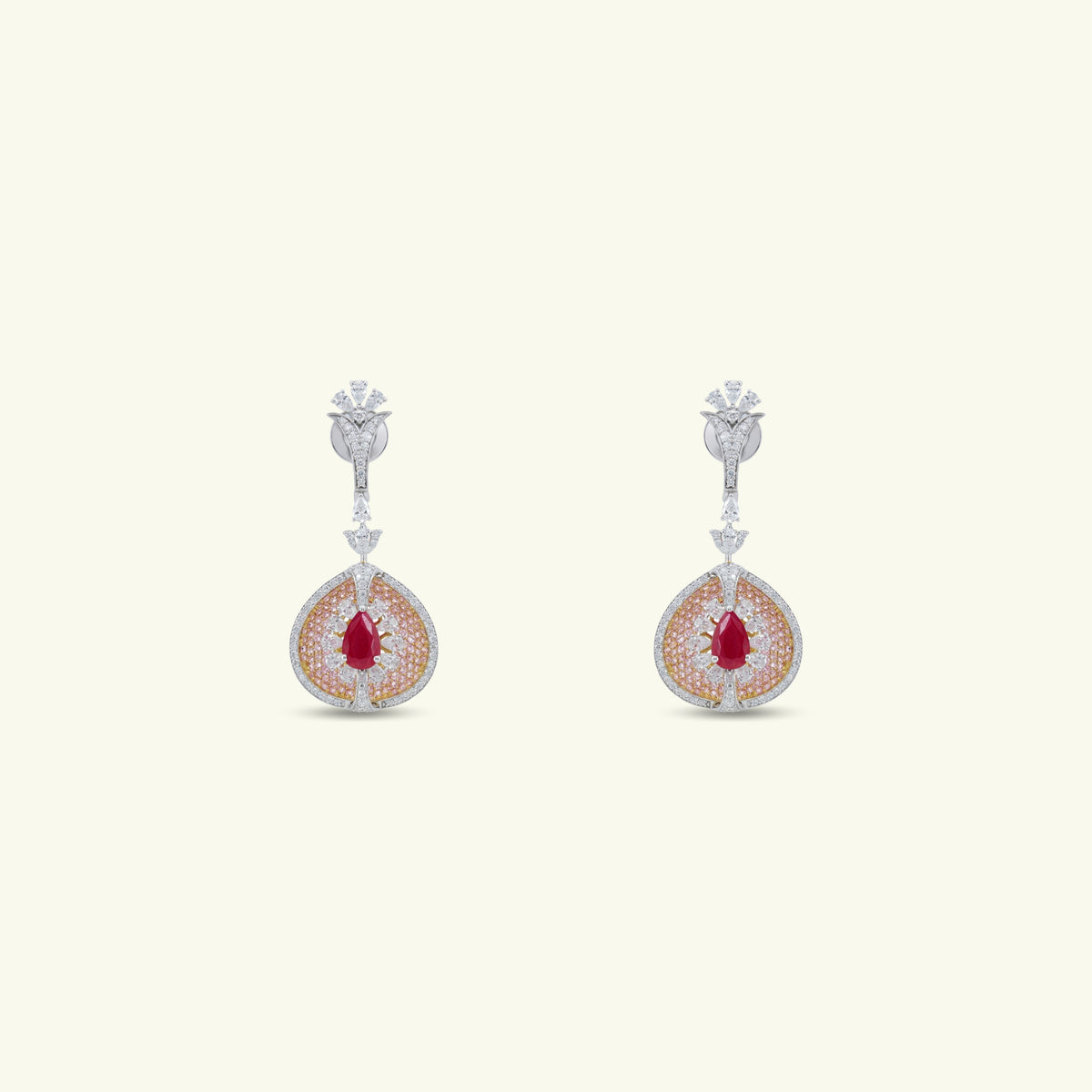 Gulnaar Ruby Diamond Earrings