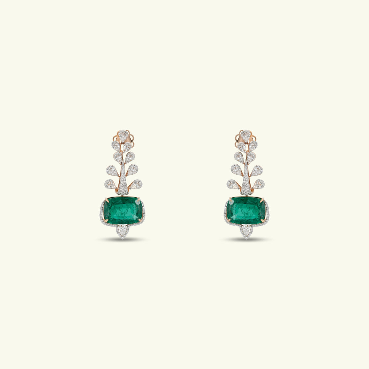 Nilofer Emerald Diamond Earrings