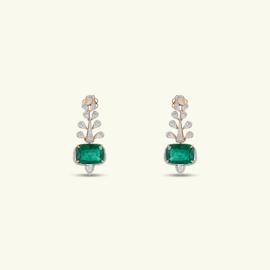 Nilofer Emerald Diamond Earrings