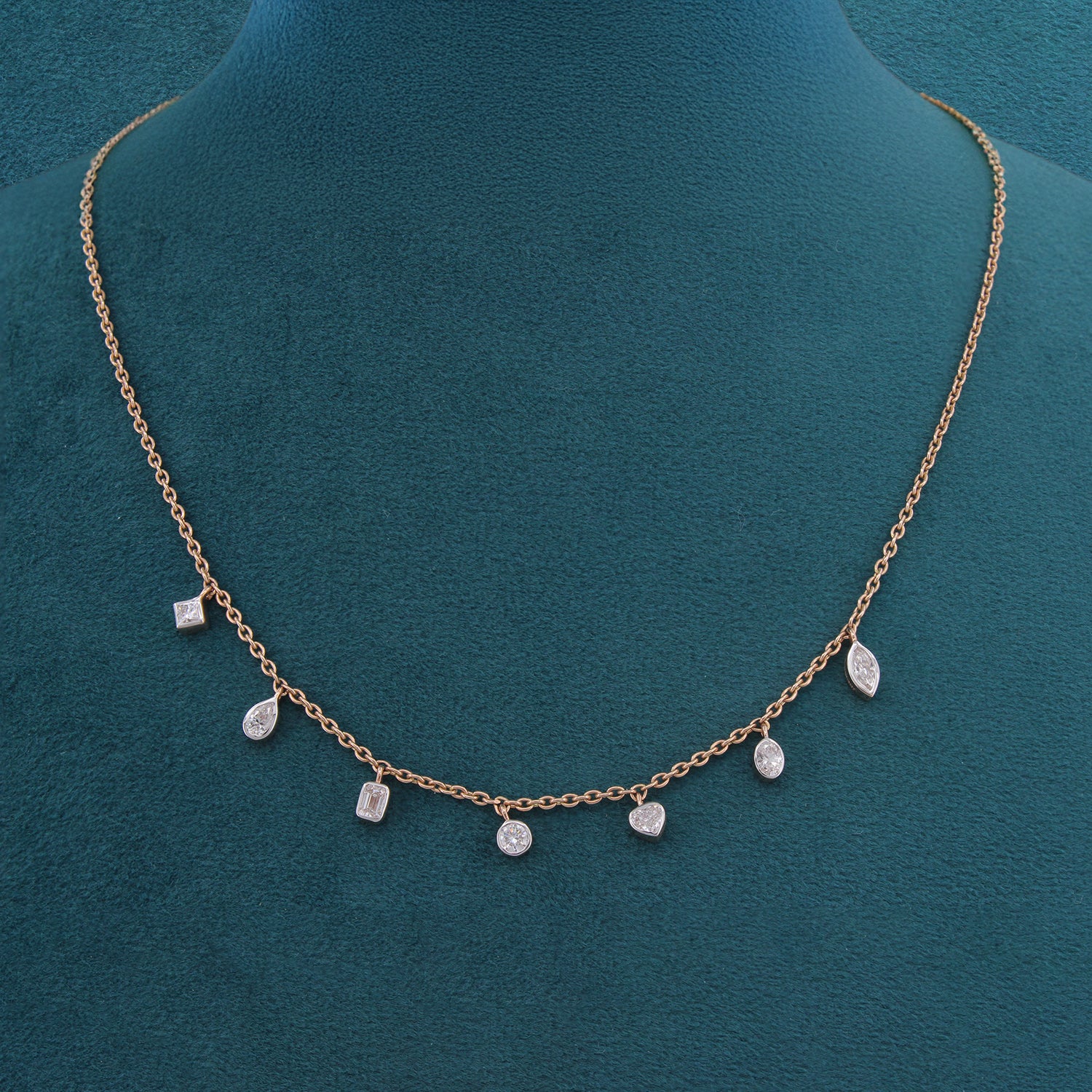 Oriana Diamond Station Necklace