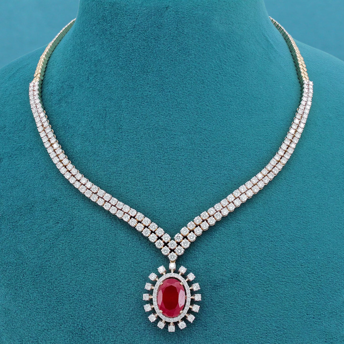 Kairavi Traditional Diamond Single Line Necklace