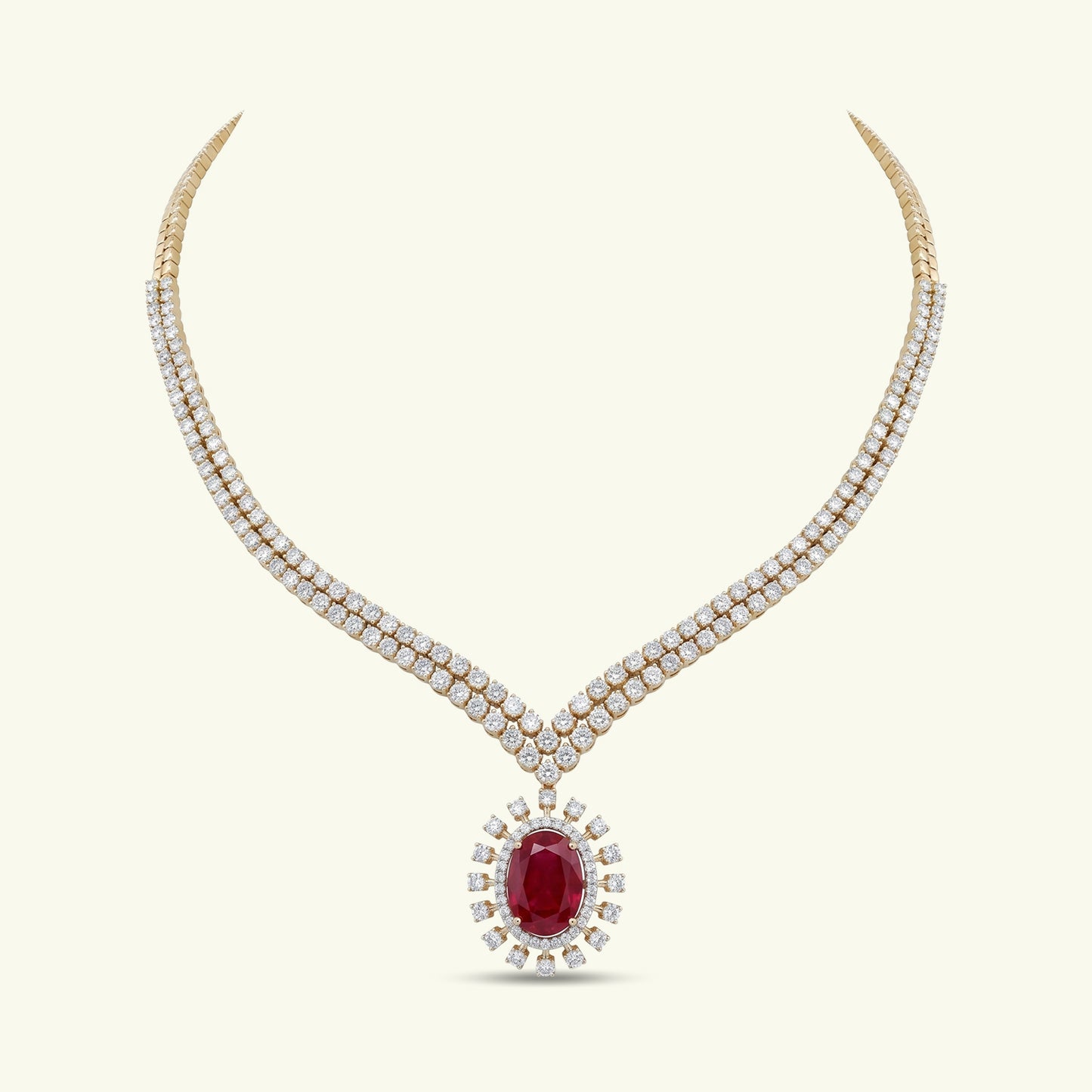 Kairavi Traditional Diamond Single Line Necklace