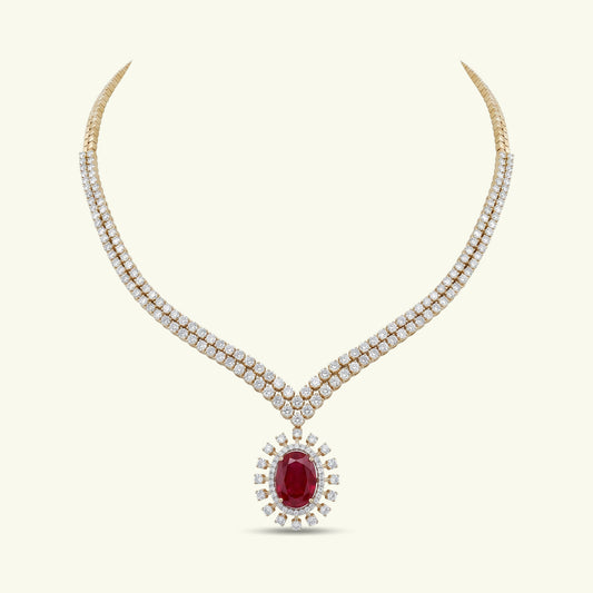 Kairavi Traditional Diamond Single Line Necklace