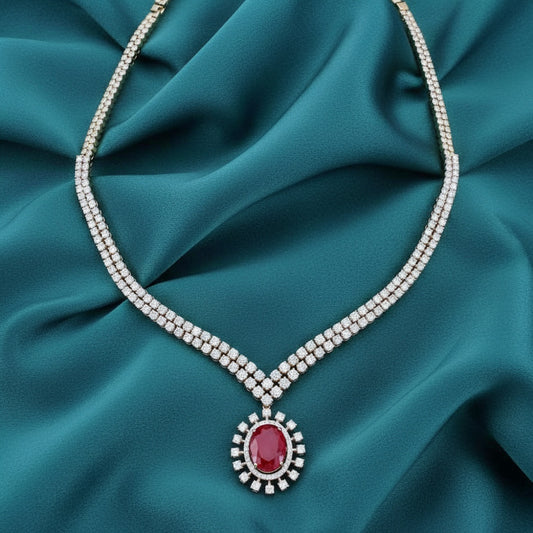 Kairavi Traditional Diamond Single Line Necklace