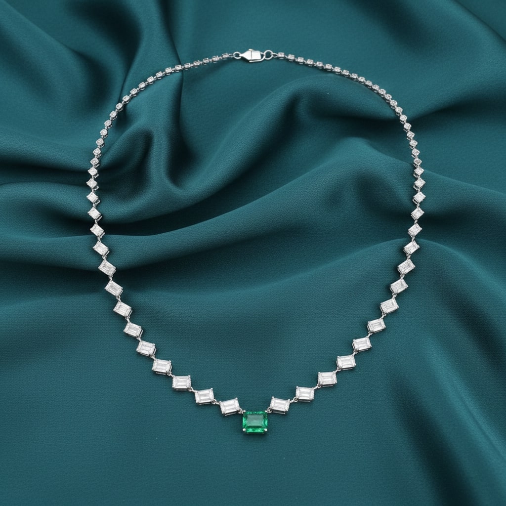 Evania Diamond Single Line Necklace