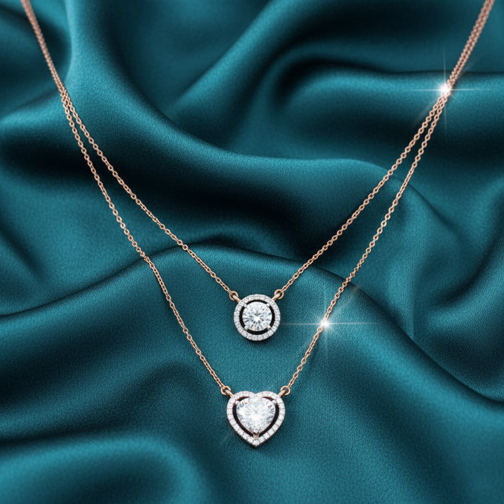 Arzya Lovestruck Diamond Multi-Layered Necklace