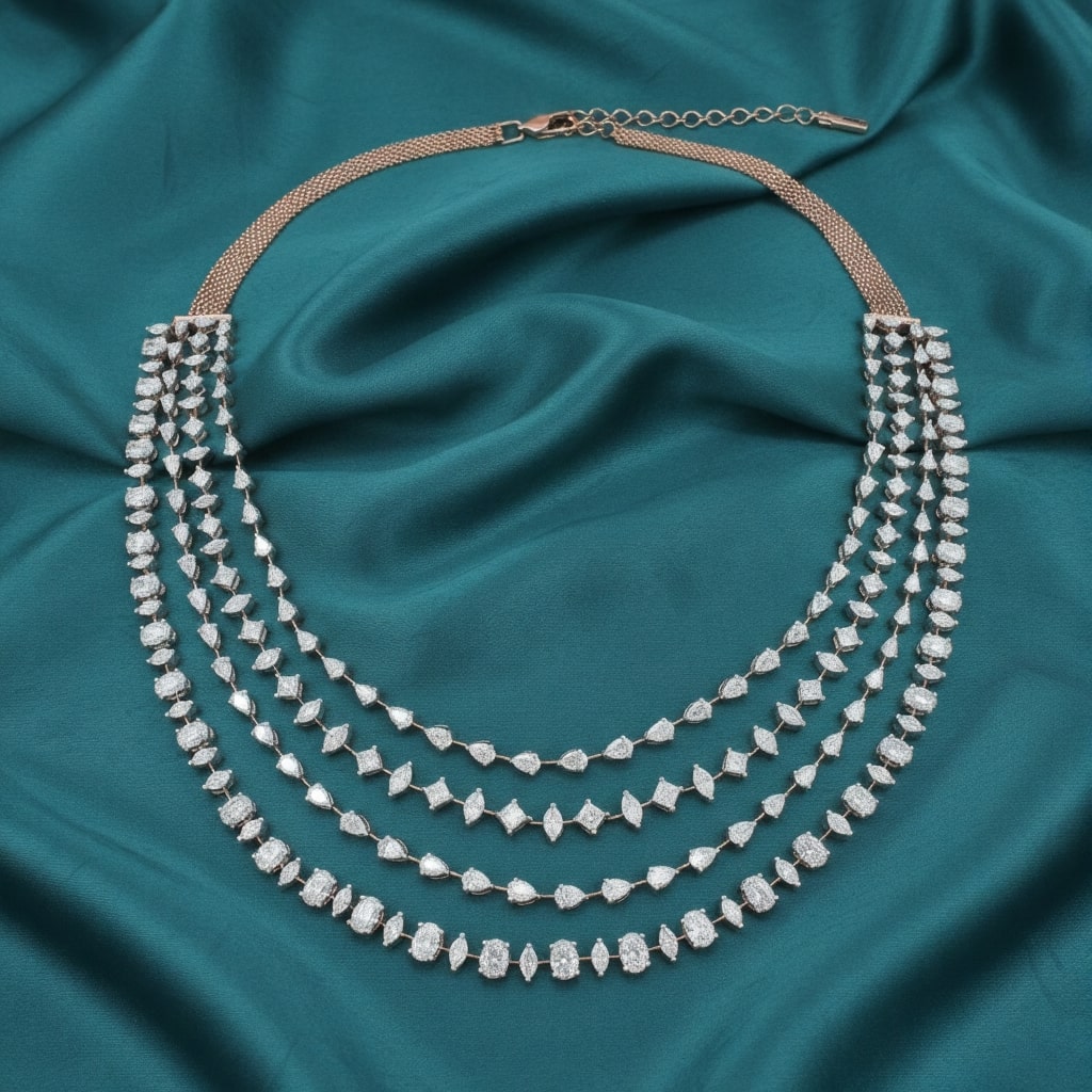 Selvinar Arc Diamond Necklace