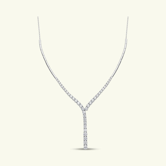 Serina Thread Diamond Lariat Necklace