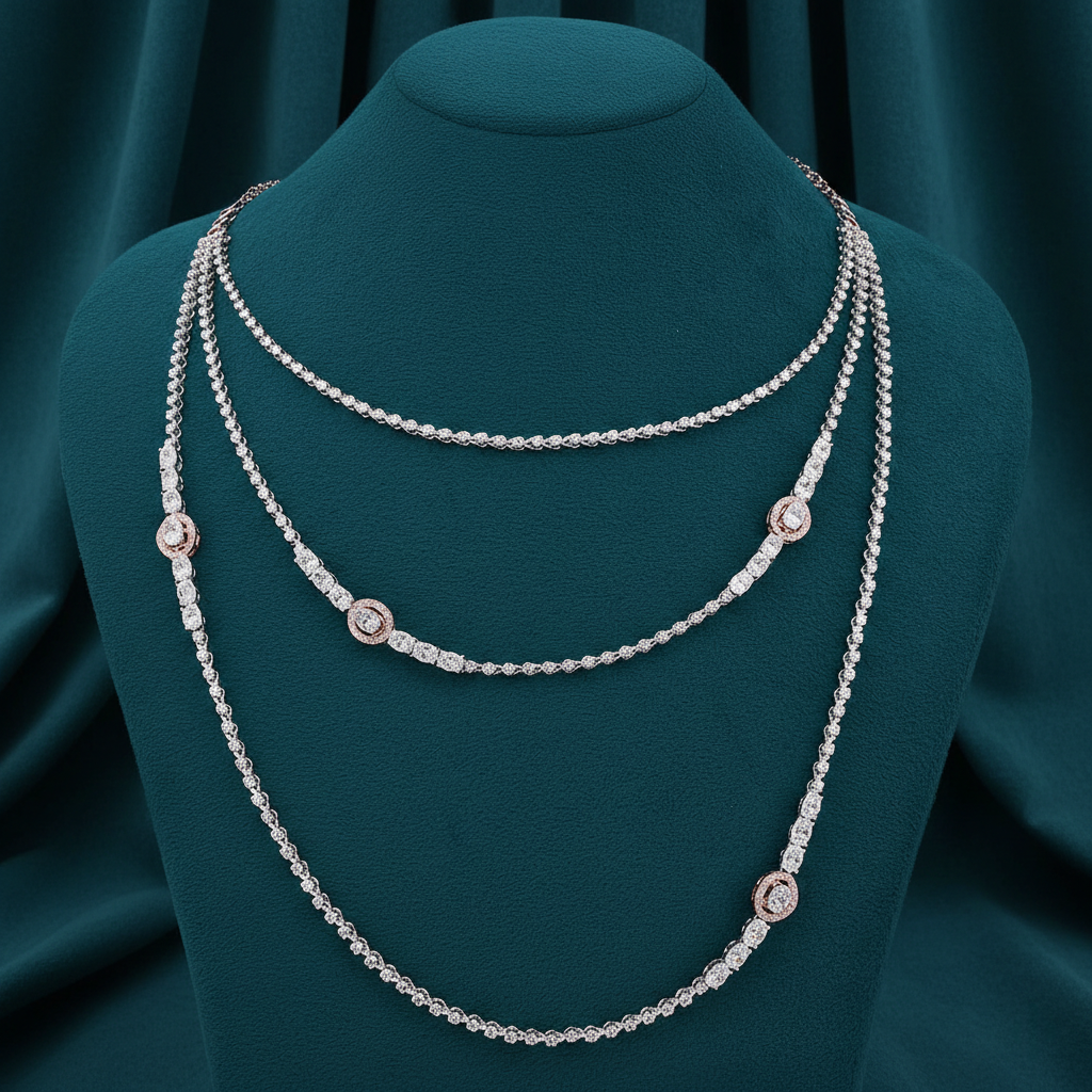 Yuvika Diamond Multi-Layered Necklace