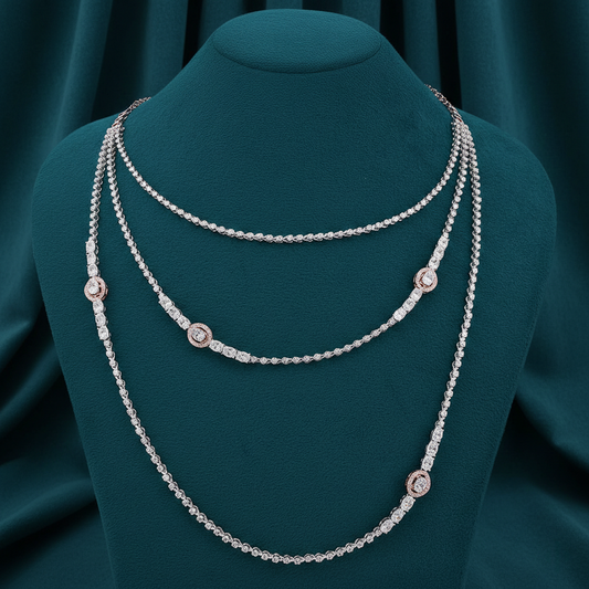 Yuvika Diamond Multi-Layered Necklace