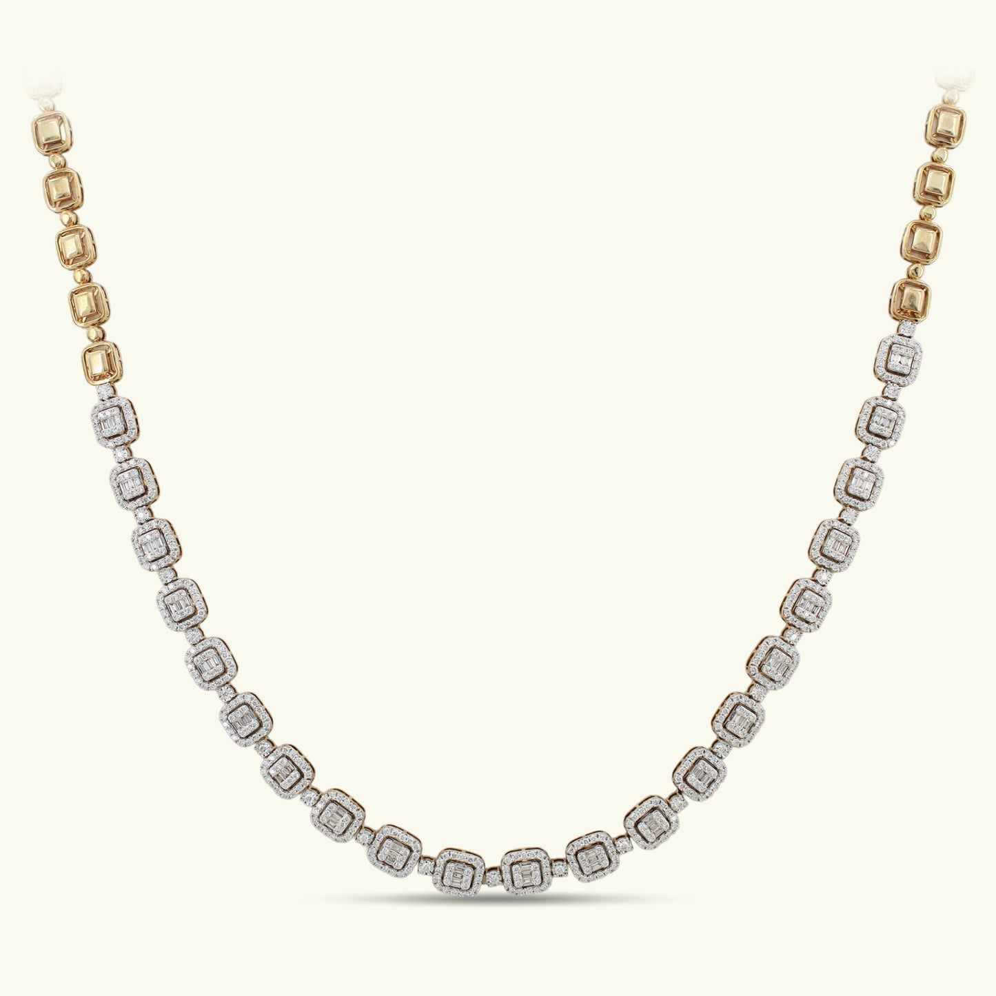Noor Box Diamond Single Line Necklace