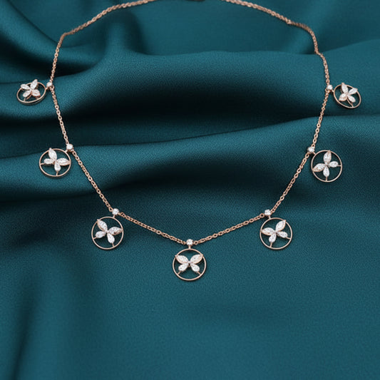 Zenya Icon Diamond Station Necklace