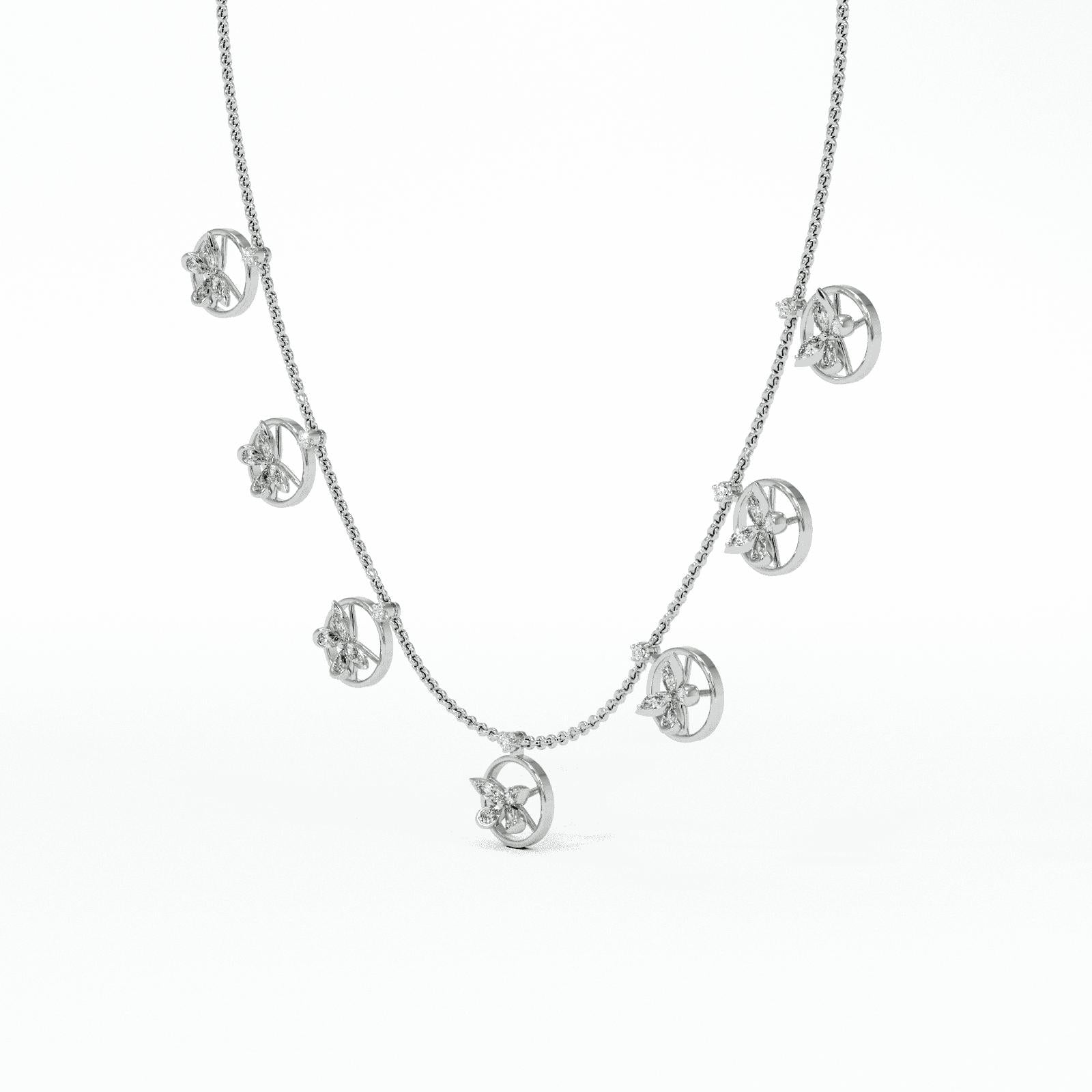 Zenya Icon Diamond Station Necklace