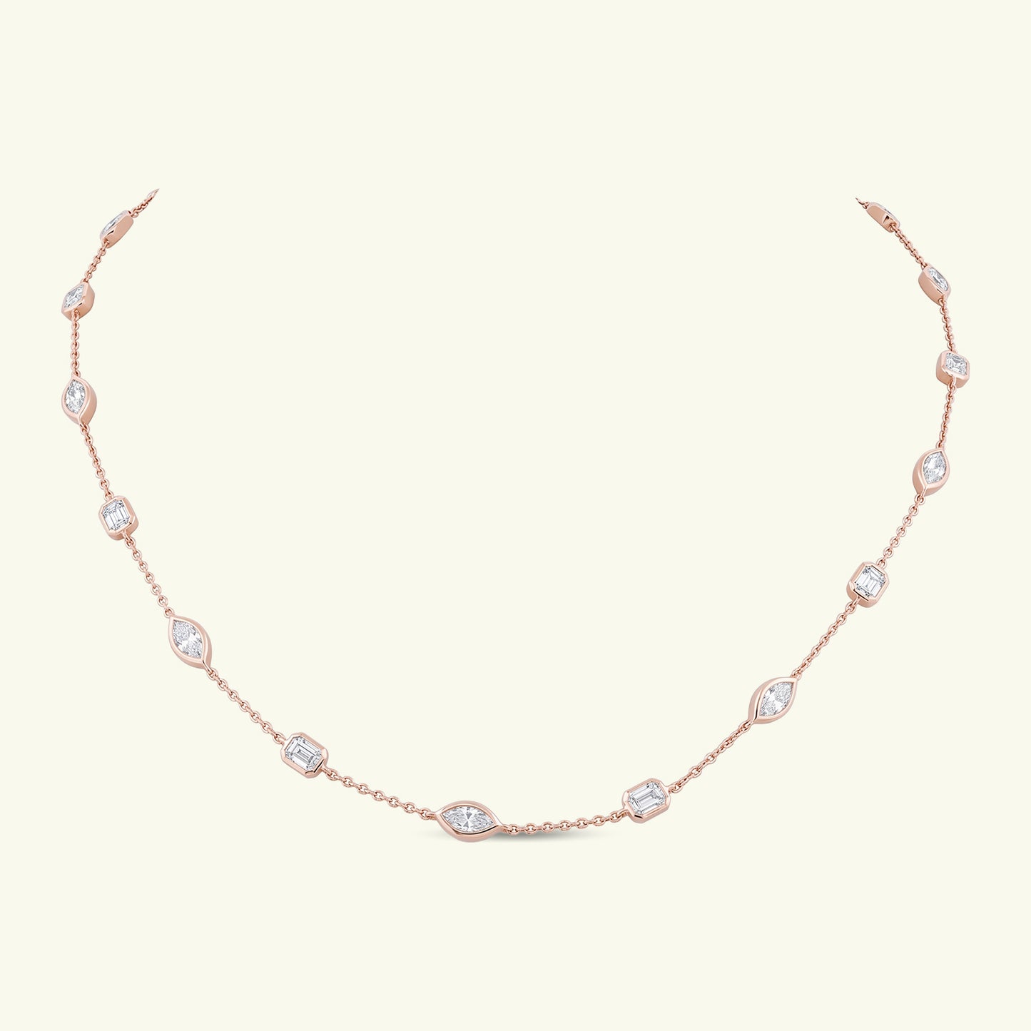 Mira Diamond Station Necklace