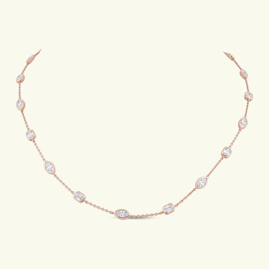 Mira Diamond Station Necklace
