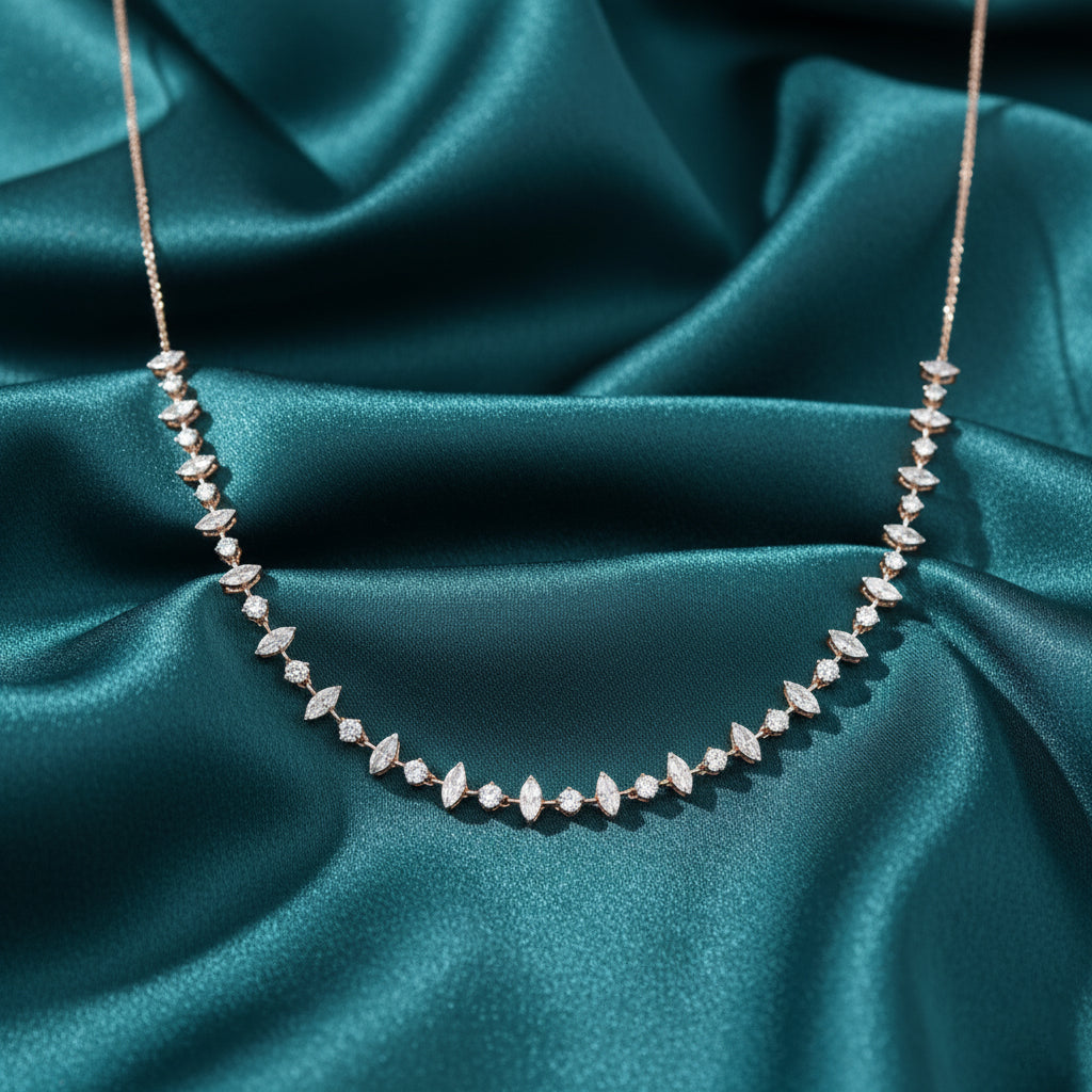 Ravina Diamond Single Line Necklace