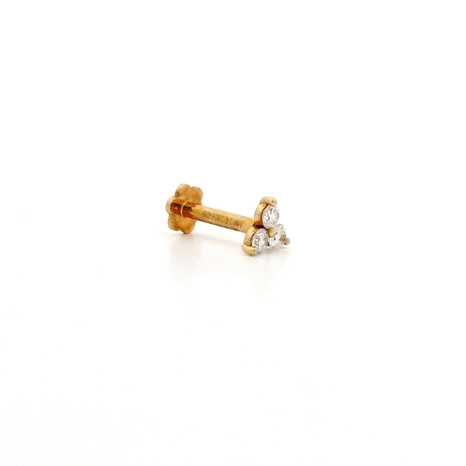 Priya Three Stone Diamond Nose Pin