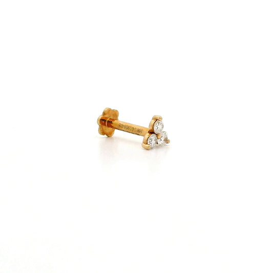 Priya Three Stone Diamond Nose Pin