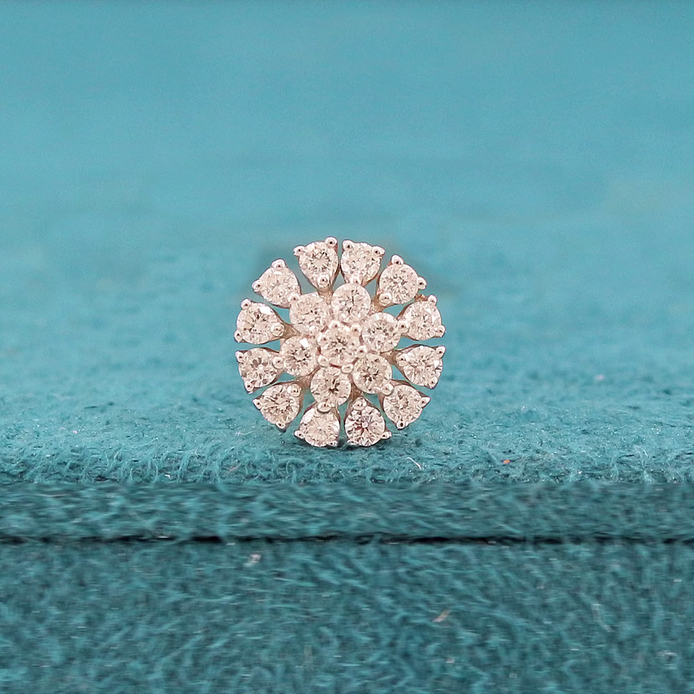 Elvia Floral Diamond Nose Pin