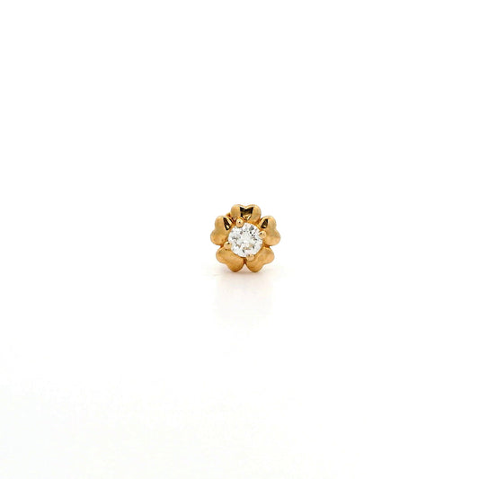 Tavira Solitaire Floral Diamond Nose Pin
