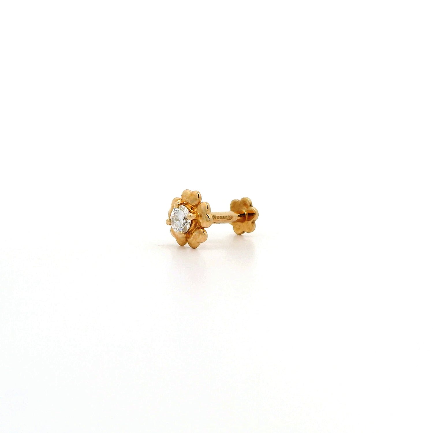 Tavira Solitaire Floral Diamond Nose Pin