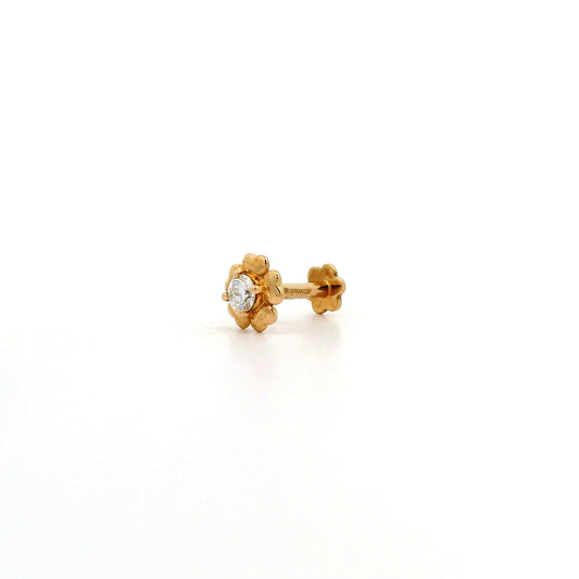 Tavira Solitaire Floral Diamond Nose Pin