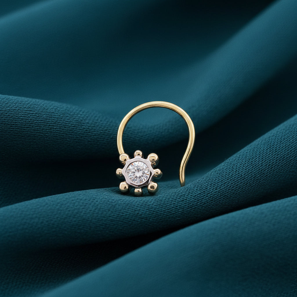 Nimya Solitaire Diamond Nose Pin