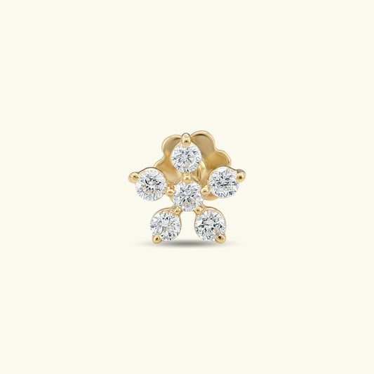 Mireia Floral Diamond Nose Pin