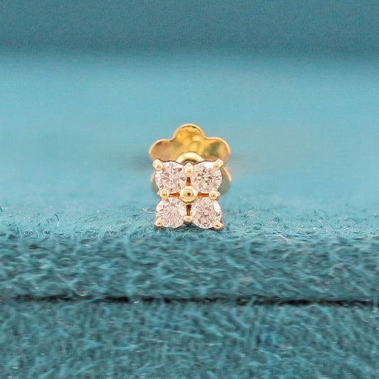 Liora Floral Diamond Nose Pin