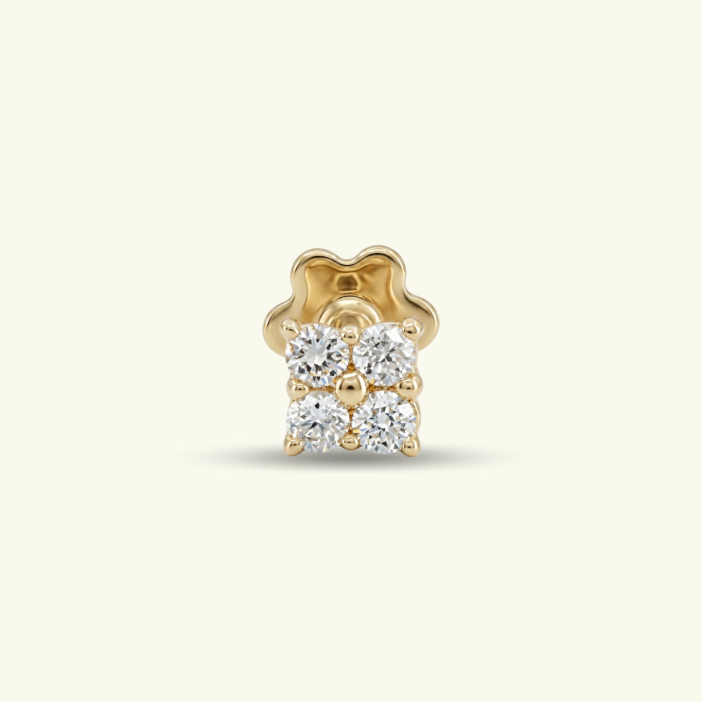 Liora Floral Diamond Nose Pin