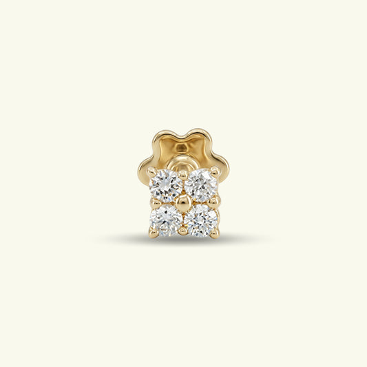 Liora Floral Diamond Nose Pin