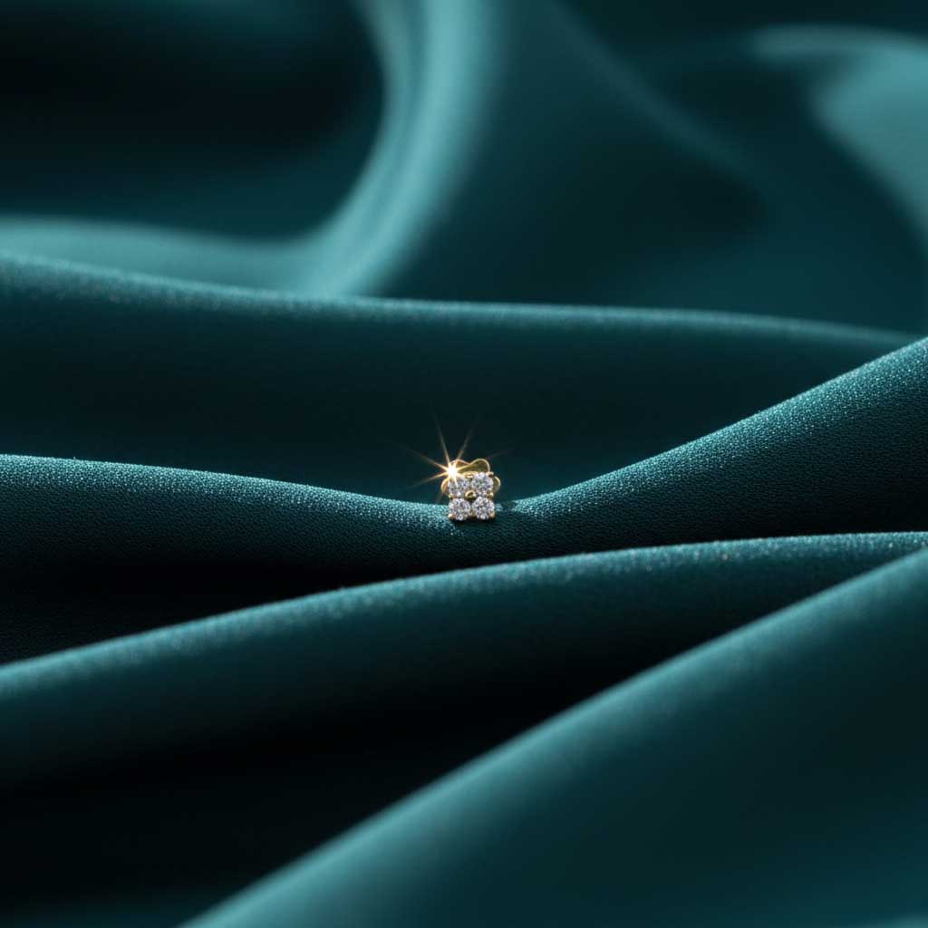 Liora Floral Diamond Nose Pin