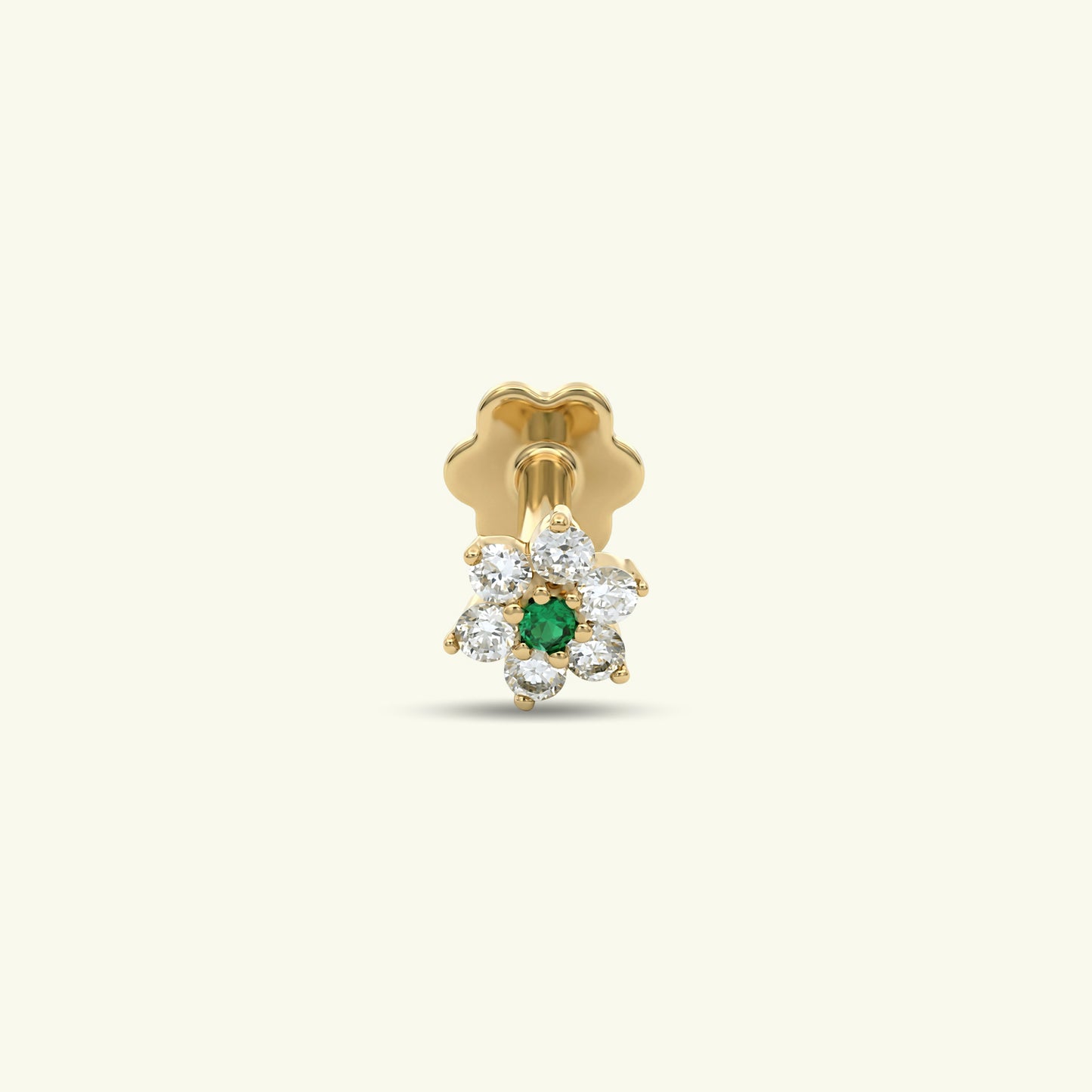 Irya Floral Diamond Nose Pin